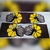 Jogo de Tapete De Frufru Cozinha 3 Peças borboleta com flor
