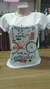 Imagem do Camiseta Feminina - Blusinha -Baby Look Poliester Sublimação Branca