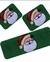 Jogo de Tapete De Frufru Cozinha 3 Peças Papai Noel fundo antiderrapante