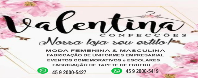 Valentina confecções-Moda feminina e masculina