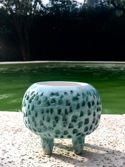 Maceta cerámica PINTITAS AQUA by Cata Spinetta