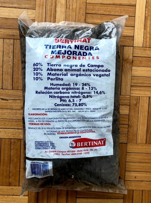 Tierra negra mejorada - Bolsa de 5 Dm3