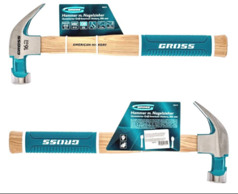 Martelo Unha 450 G Cabeça 33 Mm Cabo De Madeira Emborrachado