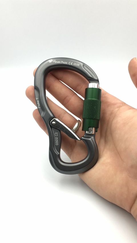 Mosquetão Hms Trava automatica Gat Invertido ALPEN PASS 25KN