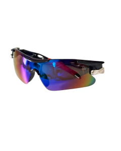 Óculos de sol masculino retangular esportivo espelhado azul - comprar online
