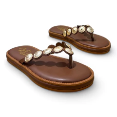 Papete Chinelo Caramelo 13951 - West Shoes