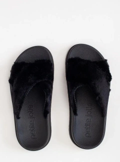 Chinelo Petite Jolie Smash Fur Preto PJ7709 - 14011 - loja online