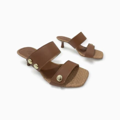 Sandália Open Mule Caramelo/Tramex - 13737 - West Shoes