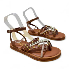 Papete Caramelo Spikes - 13796 - West Shoes