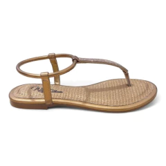 Sandália Rasteira Bronze - 13820 - West Shoes