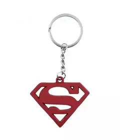Chaveiro Metal Revestido Silicone Vermelho Superman: DC Comics
