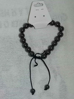 Pulseira Hematita Ajustável 10mm na internet
