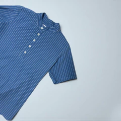 CAMISA MAHO PETITE MIL RAYAS CELESTE - comprar online