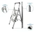 Escalera Black+Decker Plegable Doméstica Slim 3 Escalones Aluminio 150 Kg