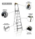 Escalera Black+Decker Tijera Reforzada 7 Escalones Aluminio con PortaHerramientas 150 Kg