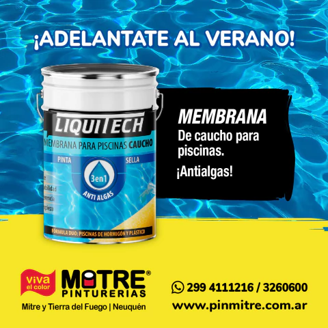 Membrana Para Piletas Caucho Clorado Liquitech 4L - comprar online