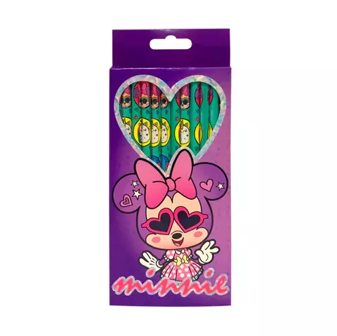 Lápices de Colores x 12 Unidades Minnie Mouse Disney Original Cresko