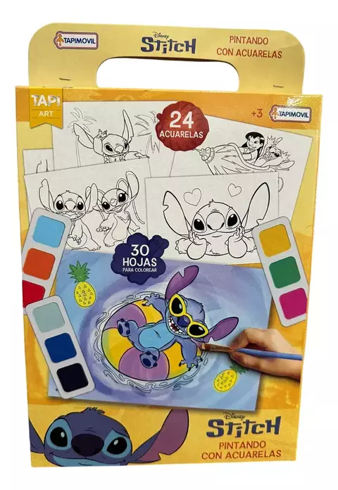 Stitch Pintando con Acuarelas - Tapimovil Lilo & Stitch