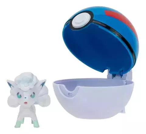 Figura Alola Vulpix + Pokebola - Pokemon Jazwares