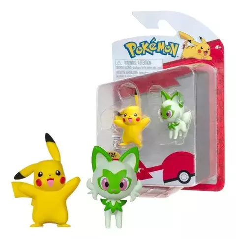 Mini Figuras Pokémon Pikachu y Sprigatito