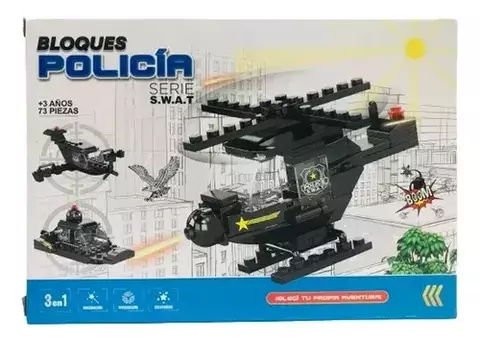 Bloques Swat 3 en 1 ¡Elige tu propia Aventura! 73 Piezas