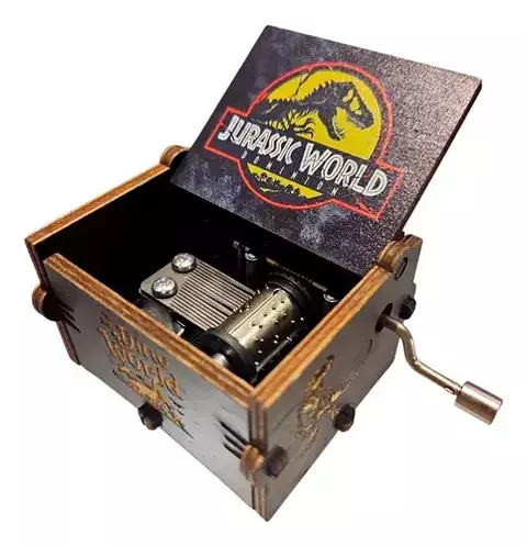 Cajita Musical Jurassic World de Madera