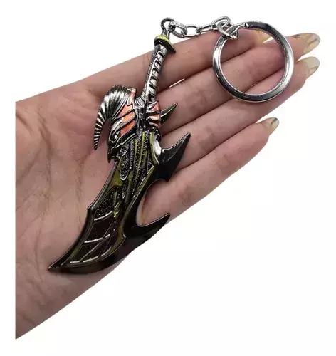 Llavero Espada de Exilio Blades of Chaos Kratos de Metal - God of War