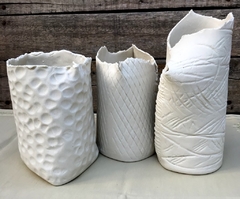 Set de tres luminarias en Porcelana Translucida - comprar online