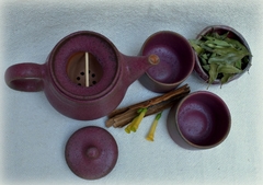Tea pot globular Ciruela de primavera. - Kuwota/Mado