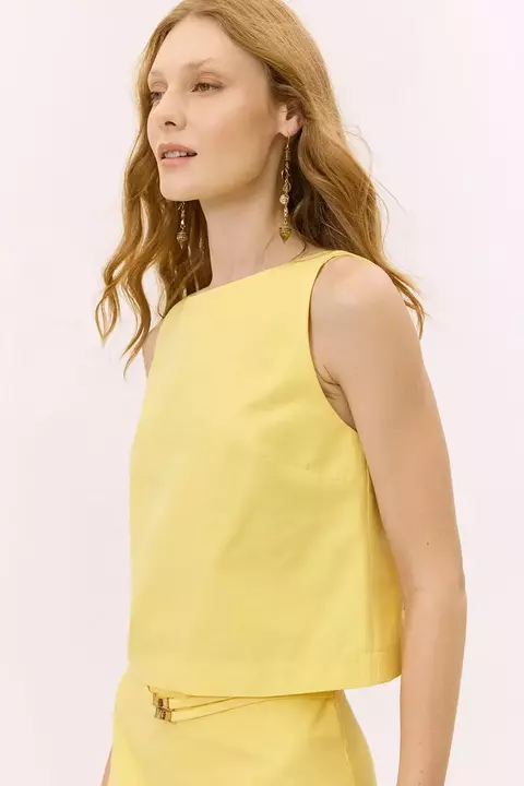 BLUSA REGATA NICOLE AMARELO