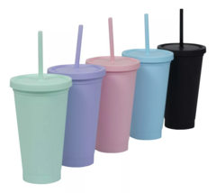 Vaso Eco Reutilizable 750ml Con Sorbete - Estilo Pastel - comprar online