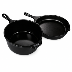 Cacerola Doble Funcion De Hierro Enlozada - comprar online