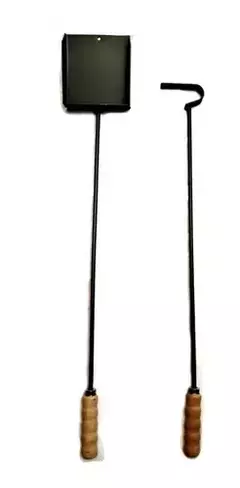 Juego 2 Piezas Pala Y Atizador Parrillero Linea Pesada