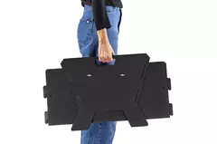 Imagen de Fogonero Leñero Recto Doble Desmontable CON PARRILLA y MEDIA PARRILLA