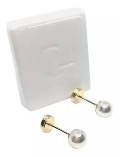 Aros Abridores Ch Oro 18k Perla Cultivada 5mm Ch-715 - comprar online