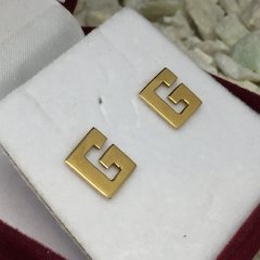 Aros Inicial letra "G" oro 18k