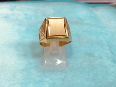 Anillo de caballero oro 18K sello con cuerpo facetado 7,10g - comprar online