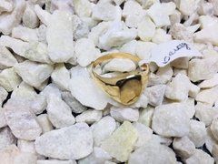 Anillo sello oval liso oro 18K - Joyería Siufi
