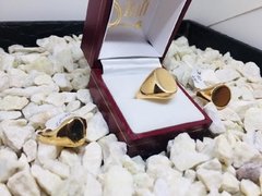 Anillo sello oval liso oro 18K en internet