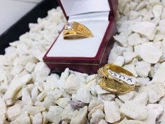 Anillo para caballero de oro 18K con cubic - comprar online
