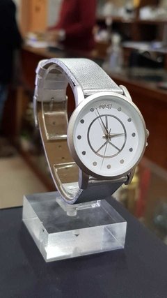 Imagen de reloj 47 street dama malla cuero rosa