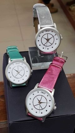reloj 47 street dama malla cuero rosa - Joyería Siufi