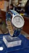 reloj 47 street mujer malla con Glitter