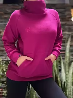 BUZO MICROPOLAR CON CUELLO ALTO Y LOGO BORDADO OBISPO - comprar online