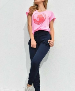 6042R. PANTALON BABUCHA CLASICO CON PUÑO Y CINTURA SIN FRISA AZUL MARINO - comprar online