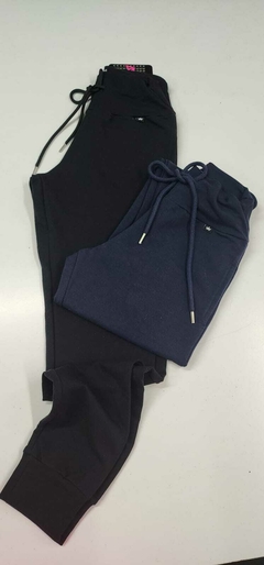 6042R. PANTALON BABUCHA CLASICO CON PUÑO Y CINTURA SIN FRISA AZUL MARINO - tienda online