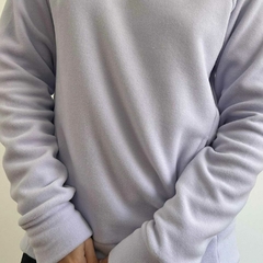 BUZO MICROPOLAR CON CUELLO ALTO Y BOLSILLOS LATERALES LILA LAVANDER - comprar online