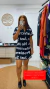 Vestido em moletinho escritas Maria Dondoca na internet