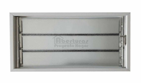 Aireador 80 x 36 aluminio blanco con reja y mosquitero
