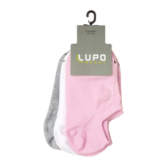 Meia Sapatilha Lupo Sport Kit3 Rosa